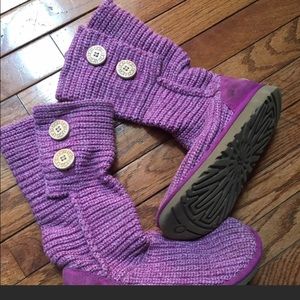 Kids purple cardy uggs